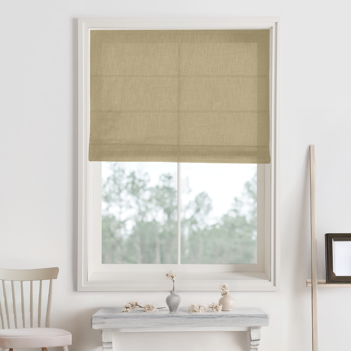 Bella Cotton Roman Shades & Blinds | Plain Fold