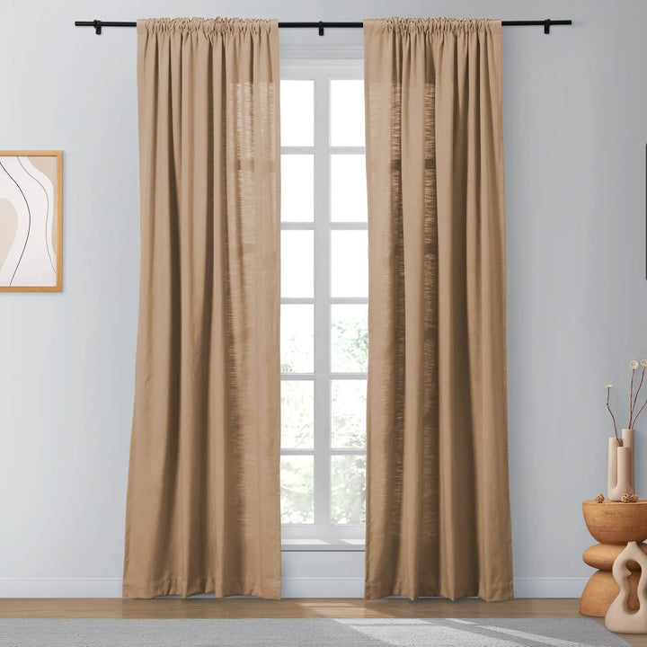 Bella Cotton Blend Curtains & Drapes Soft Top