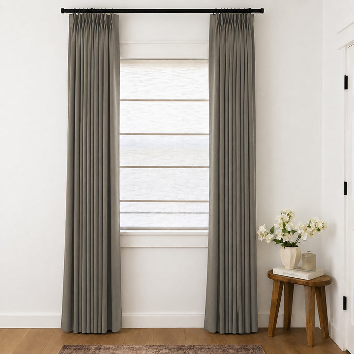Lily Linen Curtains & Drapes Pleated