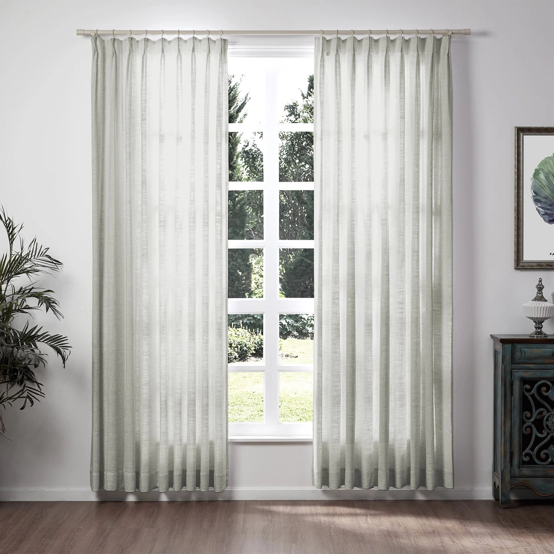 Lily Linen Curtains & Drapes Pleated