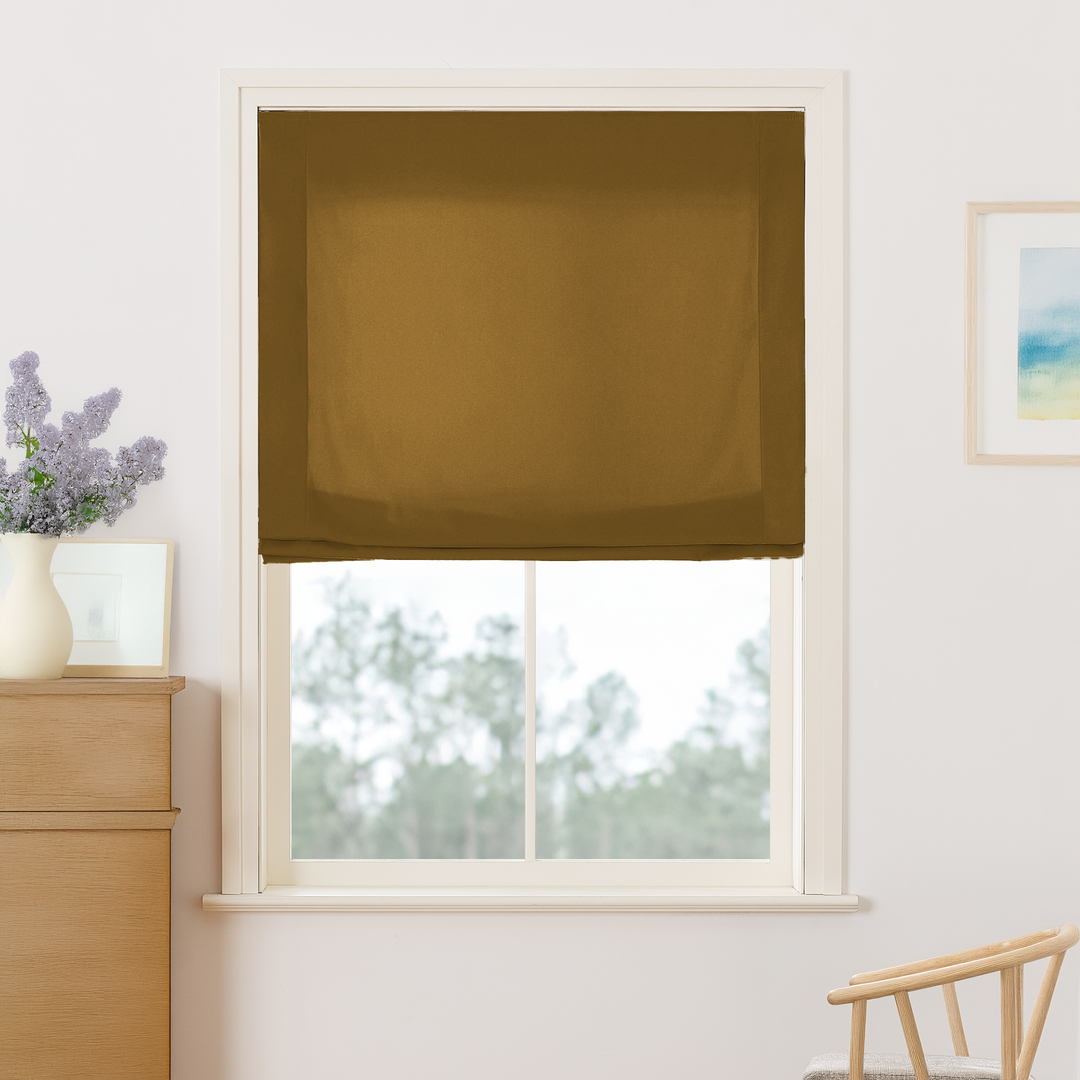 Maillard Velvet No-Drill Roman Shades & Blinds | Relaxed