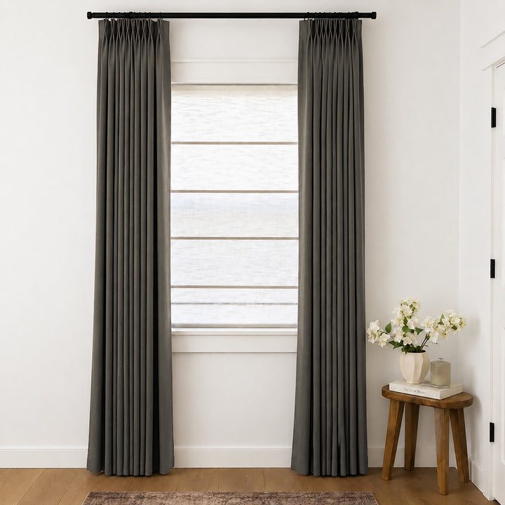 Lily Linen Curtains & Drapes Pleated