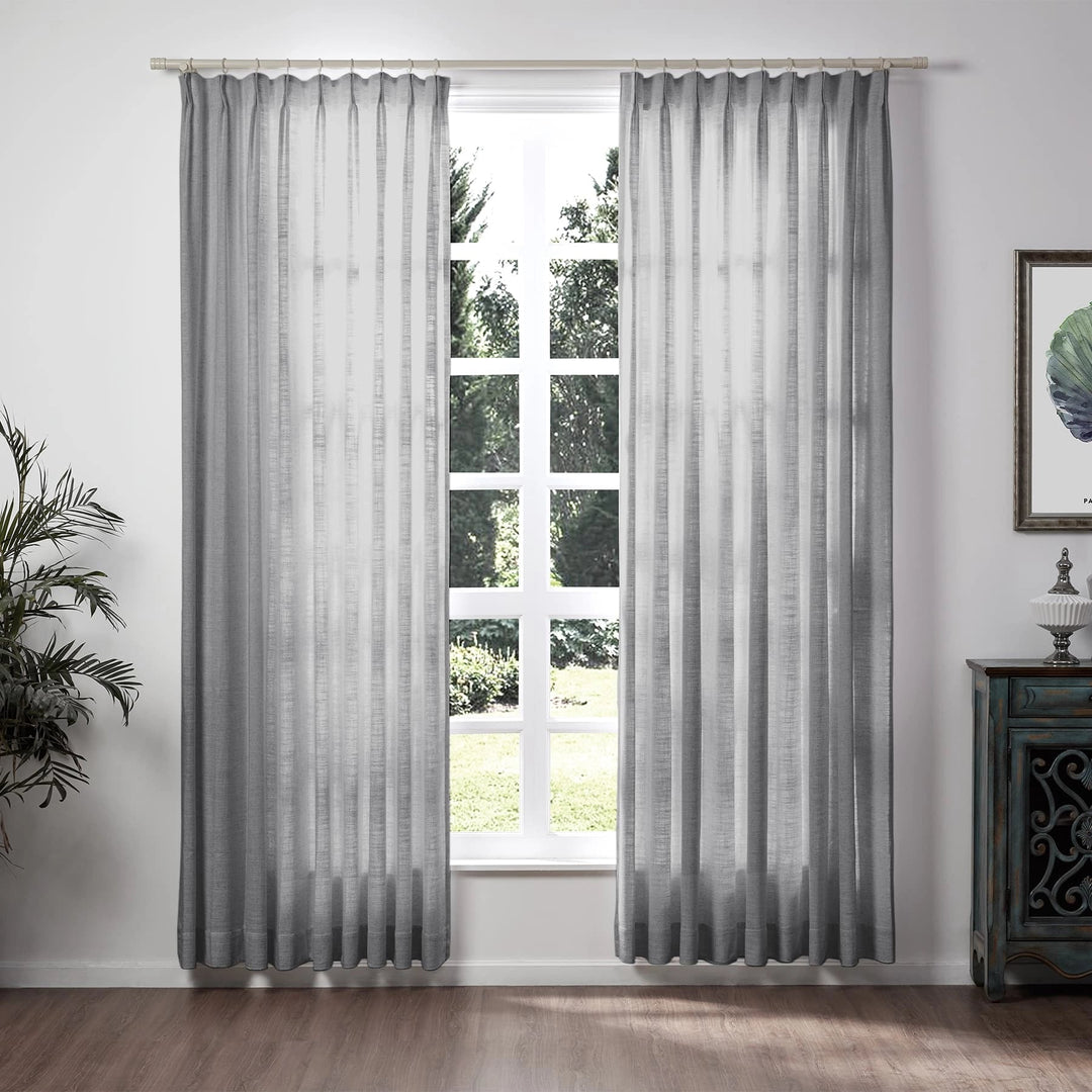 Neutraloak Lily Linen Curtains & Drapes Pleated