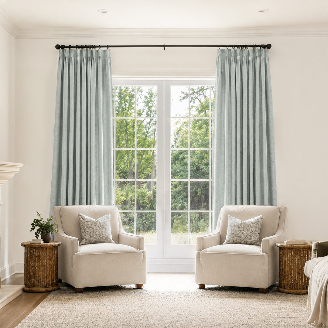Bella Cotton Blend Curtains & Drapes Pleated