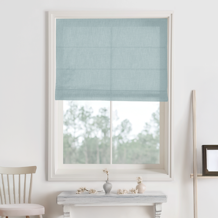 Bella Cotton No-Drill Roman Shades & Blinds | Fold