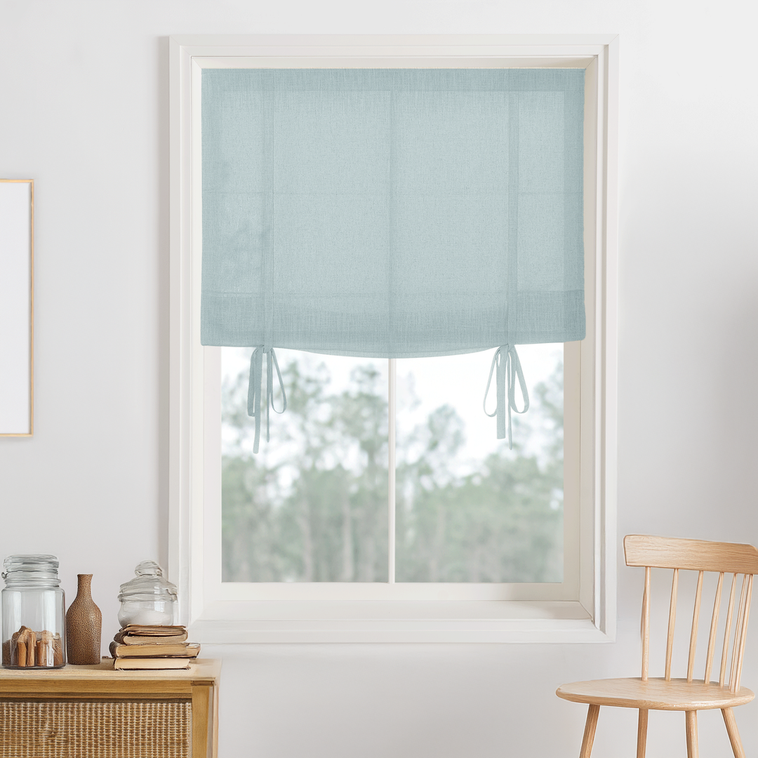 Bella Cotton Roman Shades & Blinds | Tie
