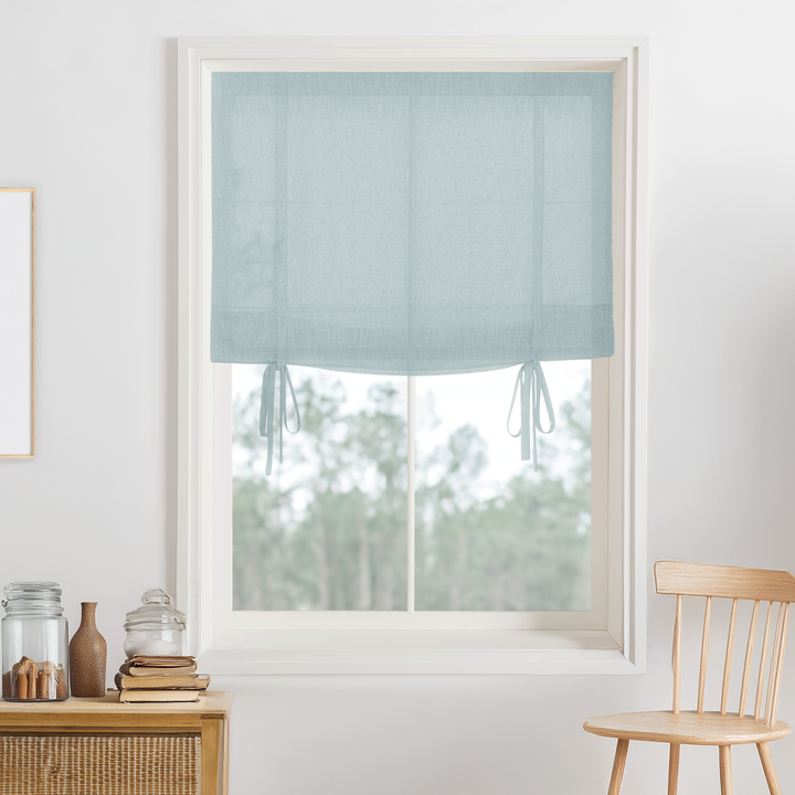 Bella Cotton Roman Shades & Blinds | Tie