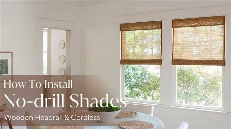 How To Install No-drill Shade with Wooden Headrail