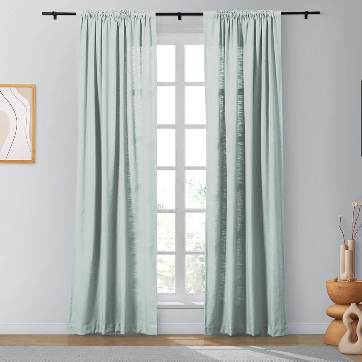 Bella Cotton Blend Curtains & Drapes Soft Top