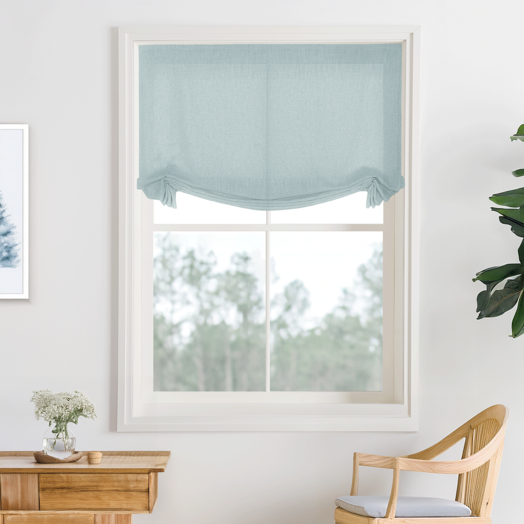 Bella Cotton No-Drill Roman Shades & Blinds | Swag