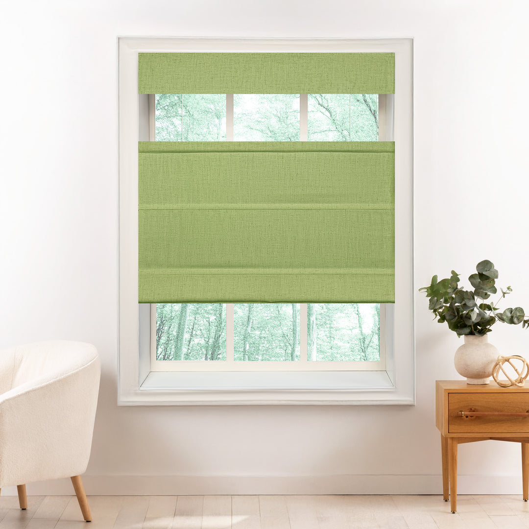Liz Linen Herringbone Roman Shades & Blinds | Top Down Bottom Up