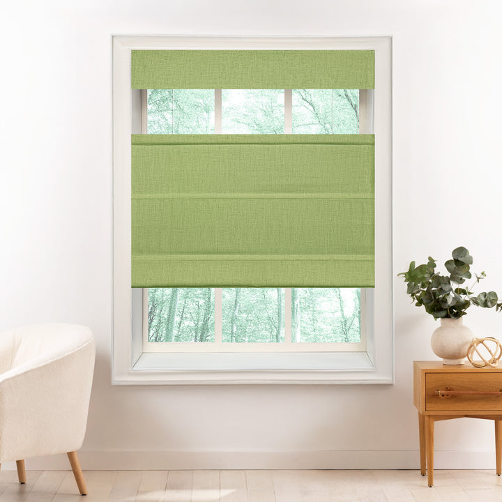 Liz Linen Herringbone Roman Shades & Blinds | Top Down Bottom Up