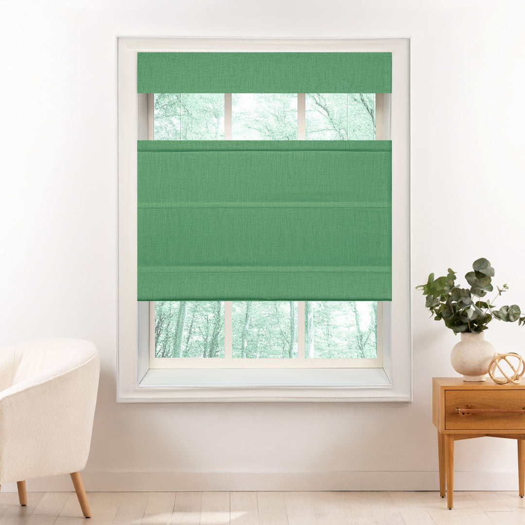 Liz Linen Herringbone Roman Shades & Blinds | Top Down Bottom Up