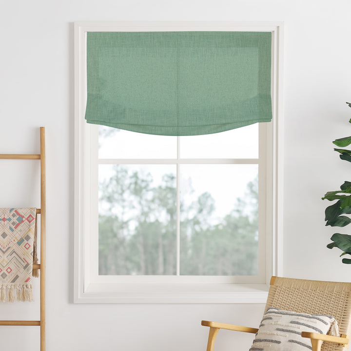 Liz Linen Herringbone Roman Shades & Blinds  | Relaxed