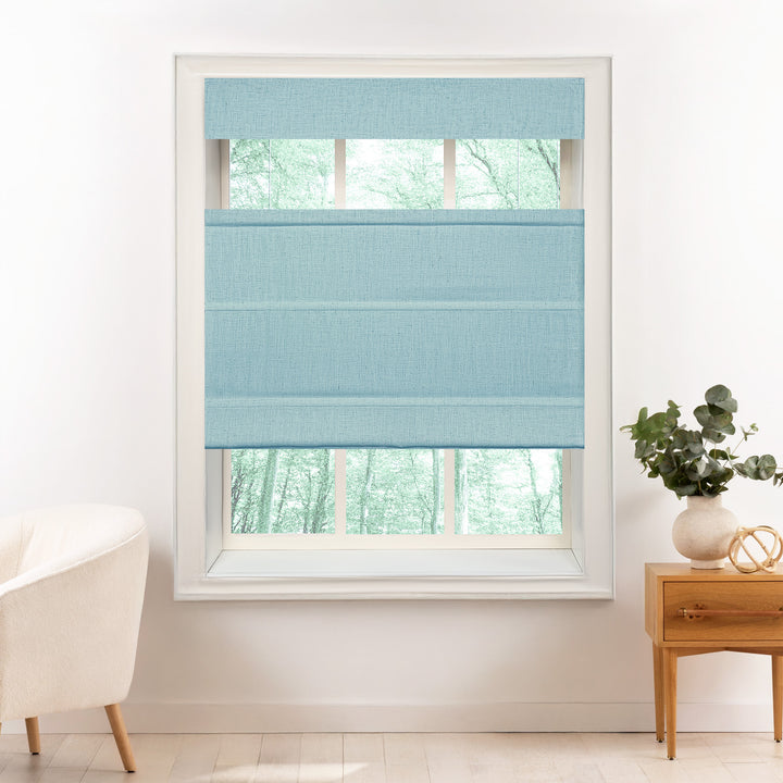 Liz Linen Herringbone Roman Shades & Blinds | Top Down Bottom Up