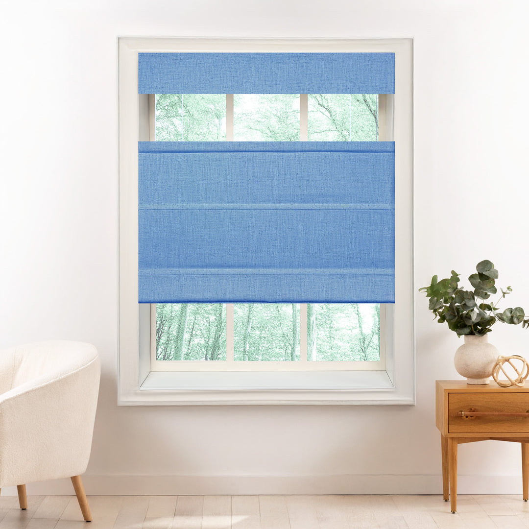 Liz Linen Herringbone Roman Shades & Blinds | Top Down Bottom Up