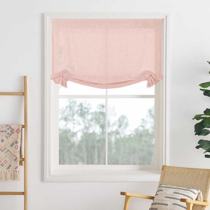 Liz Linen Herringbone Roman Shades & Blinds | Swag