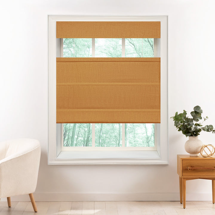 Liz Linen Herringbone Roman Shades & Blinds | Top Down Bottom Up