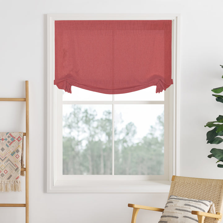 Liz Linen Herringbone Roman Shades & Blinds | Swag