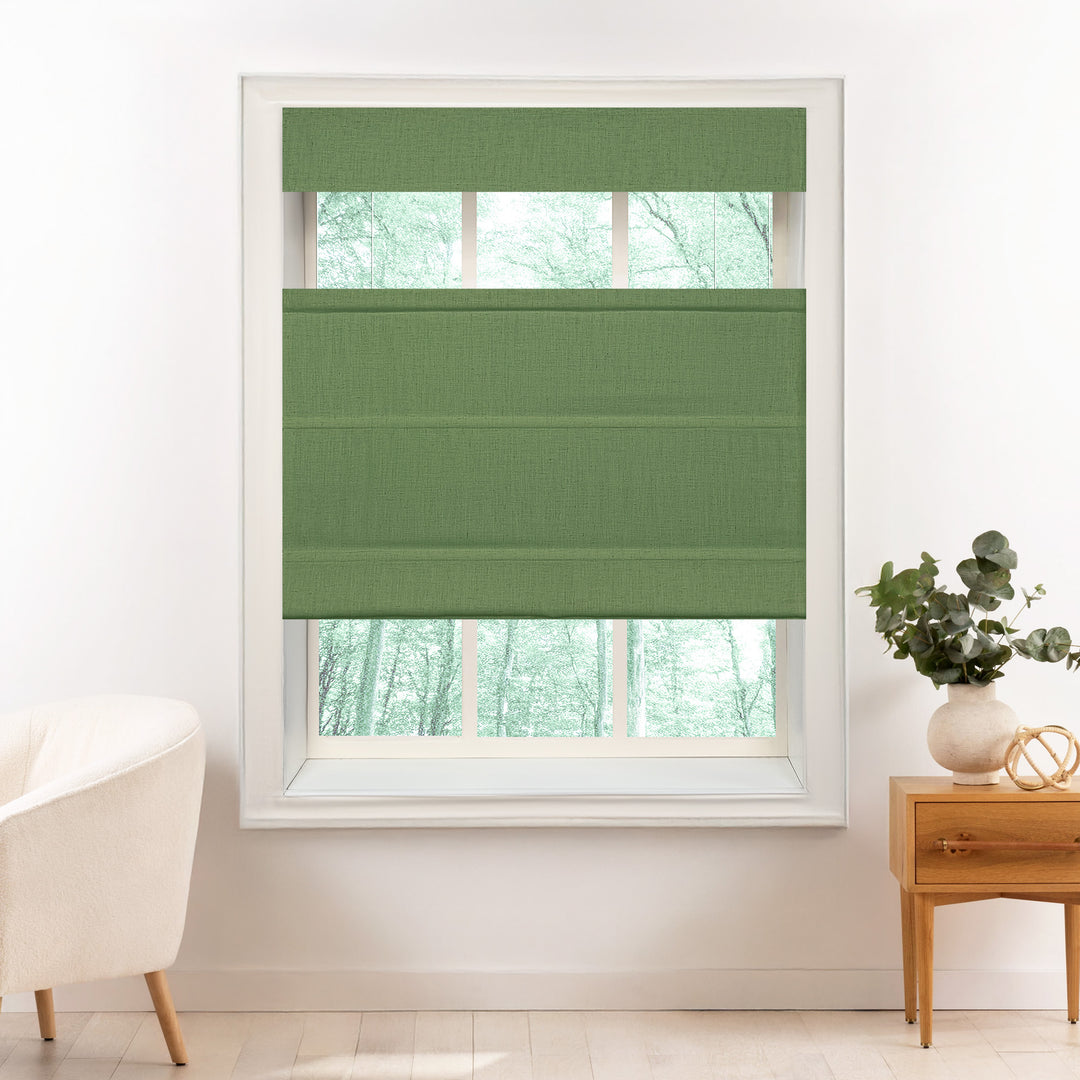 Liz Linen Herringbone Roman Shades & Blinds | Top Down Bottom Up