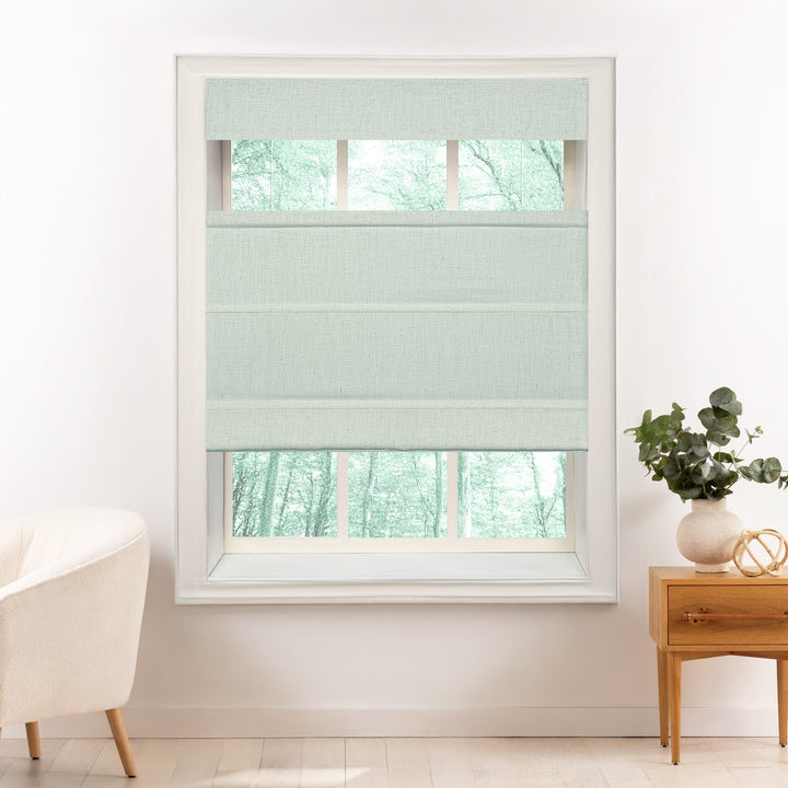 Liz Linen Herringbone Roman Shades & Blinds | Top Down Bottom Up