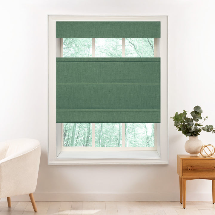 Liz Linen Herringbone Roman Shades & Blinds | Top Down Bottom Up