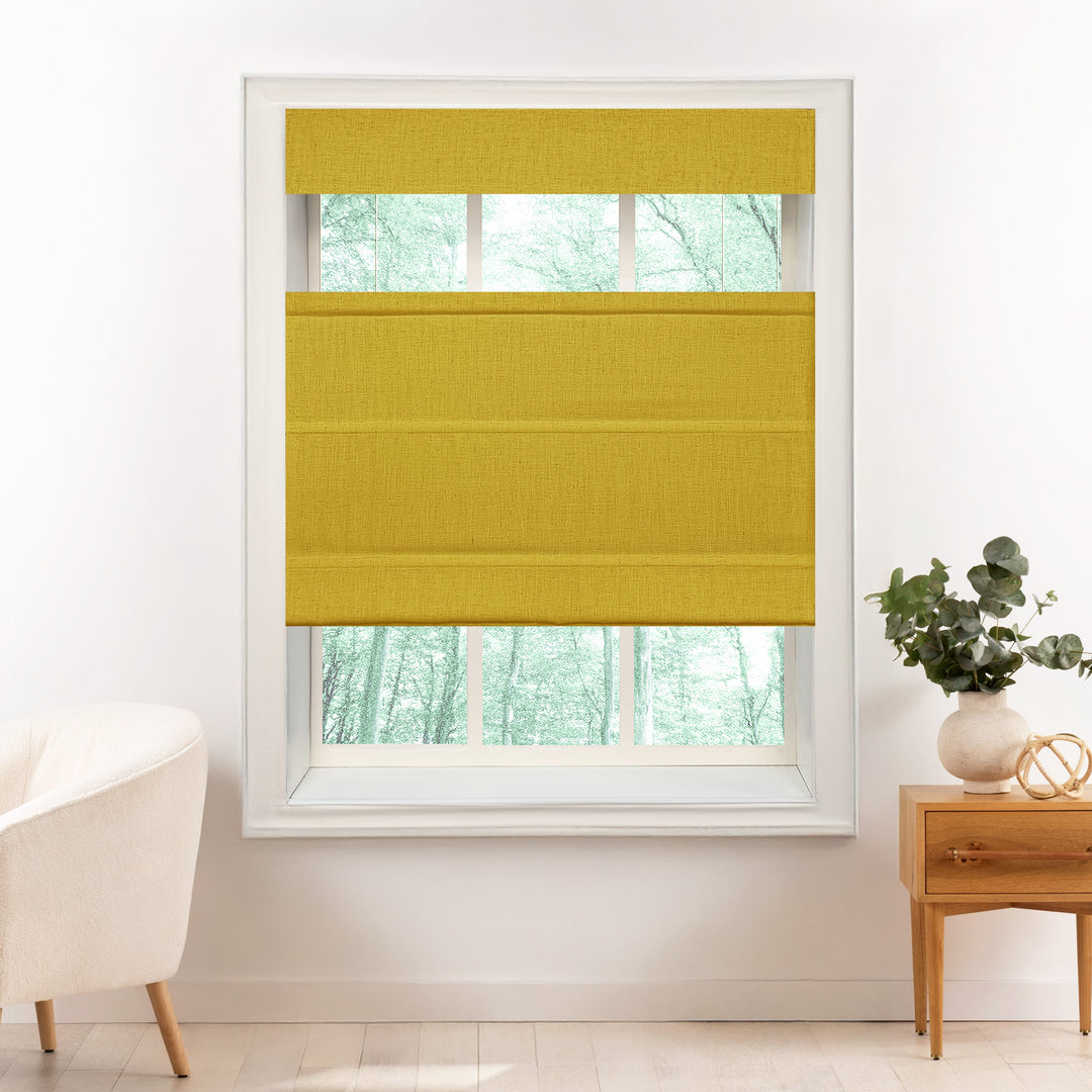 Liz Linen Herringbone Roman Shades & Blinds | Top Down Bottom Up