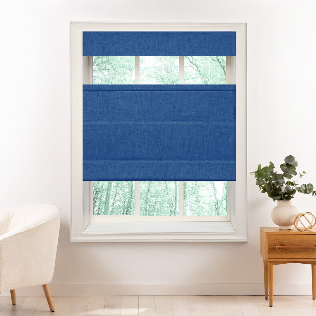 Liz Linen Herringbone Roman Shades & Blinds | Top Down Bottom Up