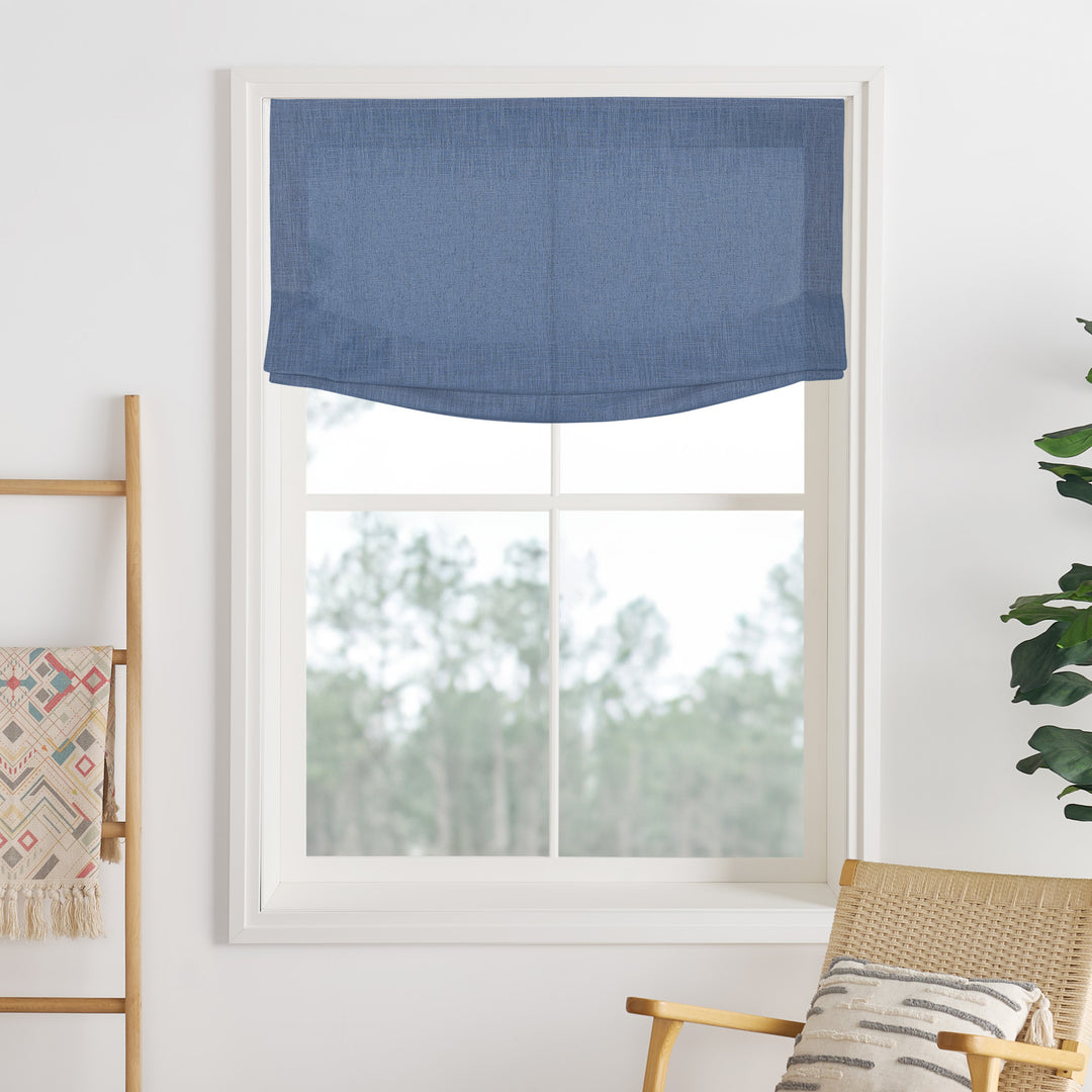 Liz Linen Herringbone Roman Shades & Blinds  | Relaxed