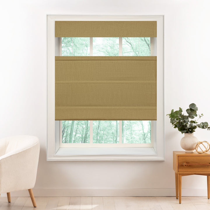 Liz Linen Herringbone Roman Shades & Blinds | Top Down Bottom Up