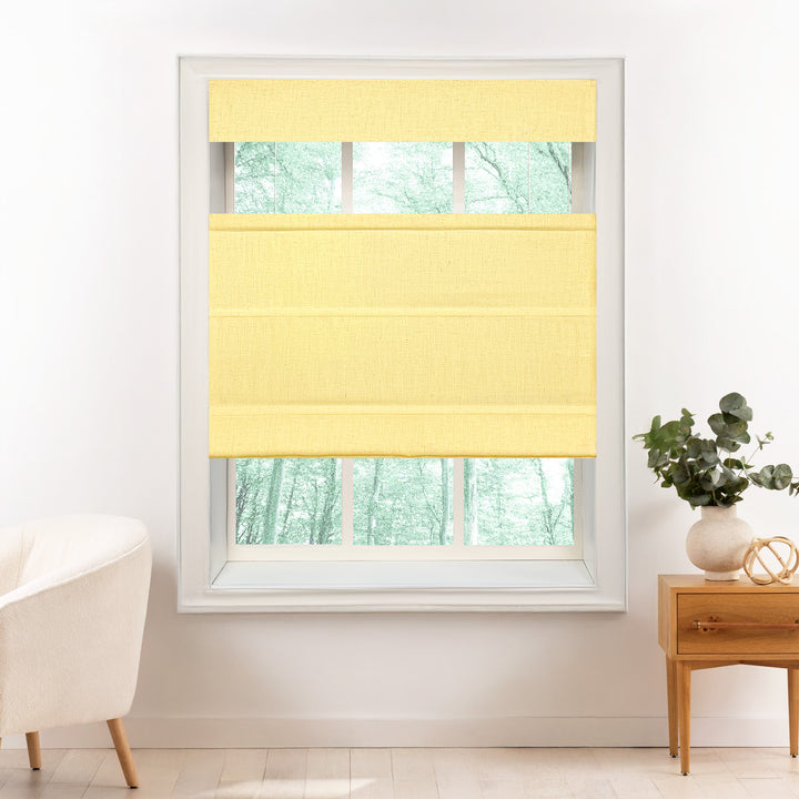 Liz Linen Herringbone Roman Shades & Blinds | Top Down Bottom Up