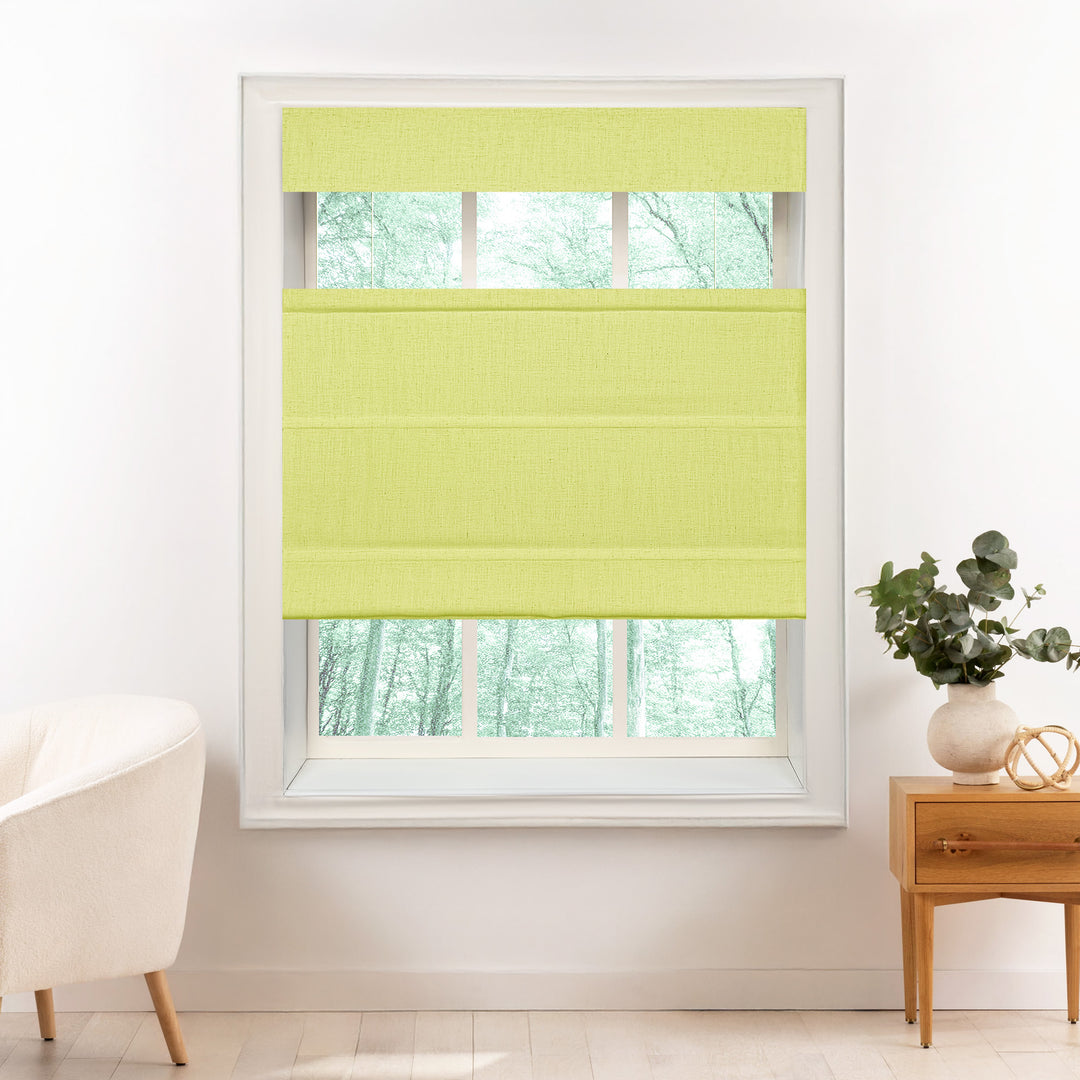 Liz Linen Herringbone Roman Shades & Blinds | Top Down Bottom Up