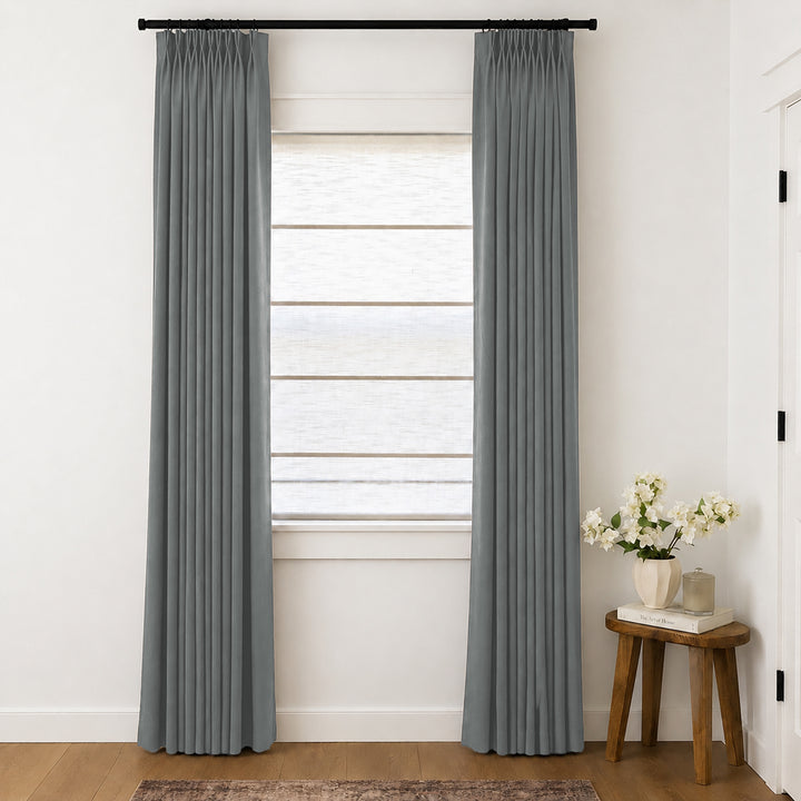 Lily Linen Curtains & Drapes Pleated