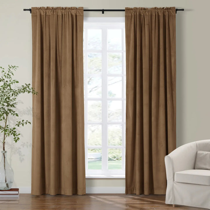 Maillard Velvet Curtains & Drapes Soft Top