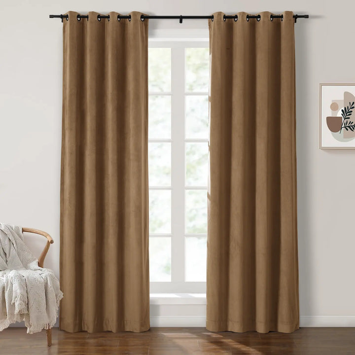 Maillard Velvet Curtains & Drapes Grommet