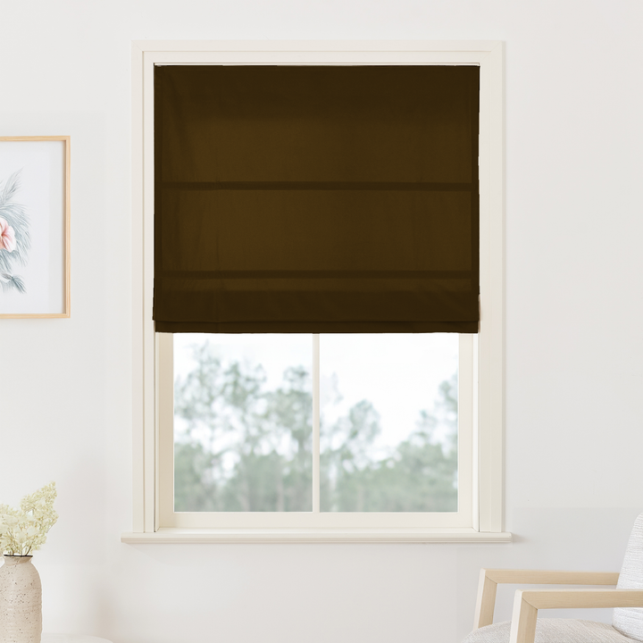 Maillard Velvet No-Drill Roman Shades & Blinds | Fold