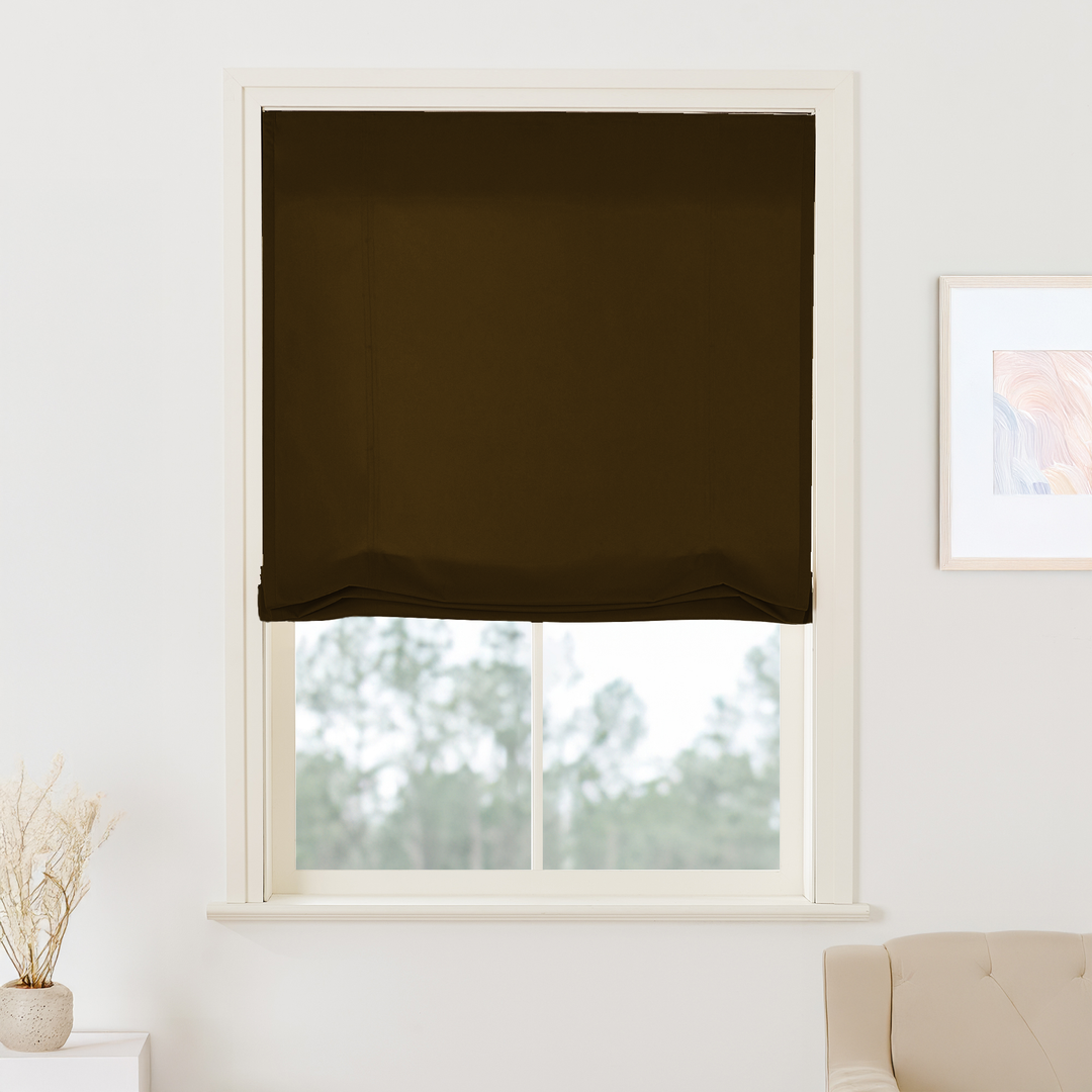Maillard Velvet Roman Shades & Blinds | Swag