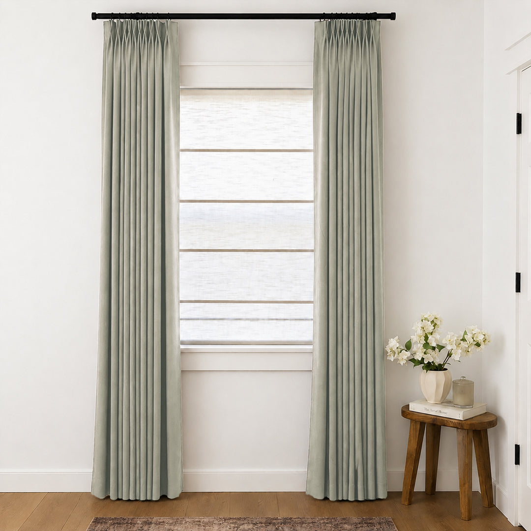 Lily Linen Curtains & Drapes Pleated