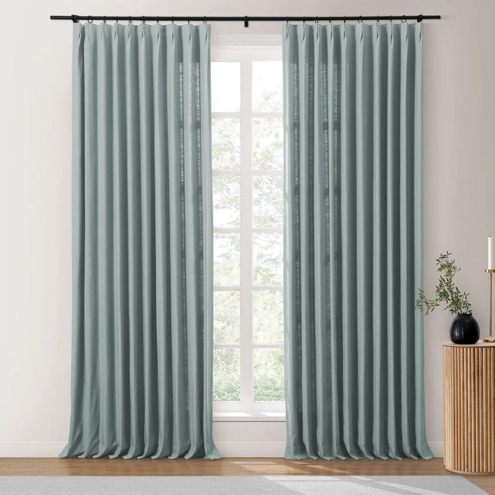 Bella Cotton Blend Curtains & Drapes Pleated