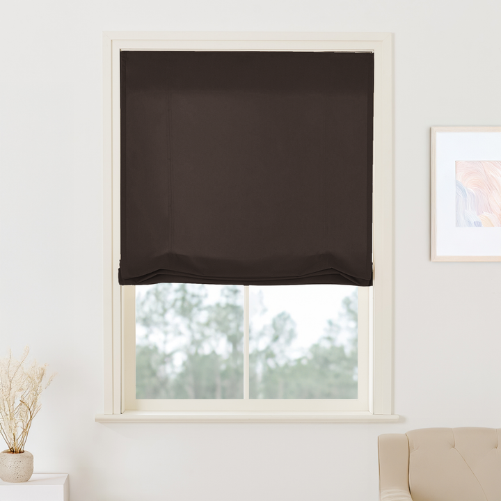 Maillard Velvet Roman Shades & Blinds | Swag