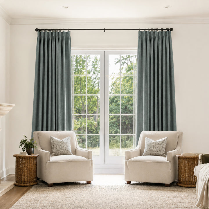 Bella Cotton Blend Curtains & Drapes Pleated