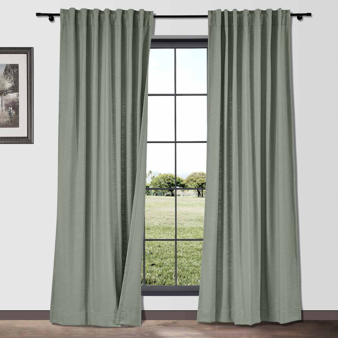 Bella Cotton Blend Curtains & Drapes Soft Top