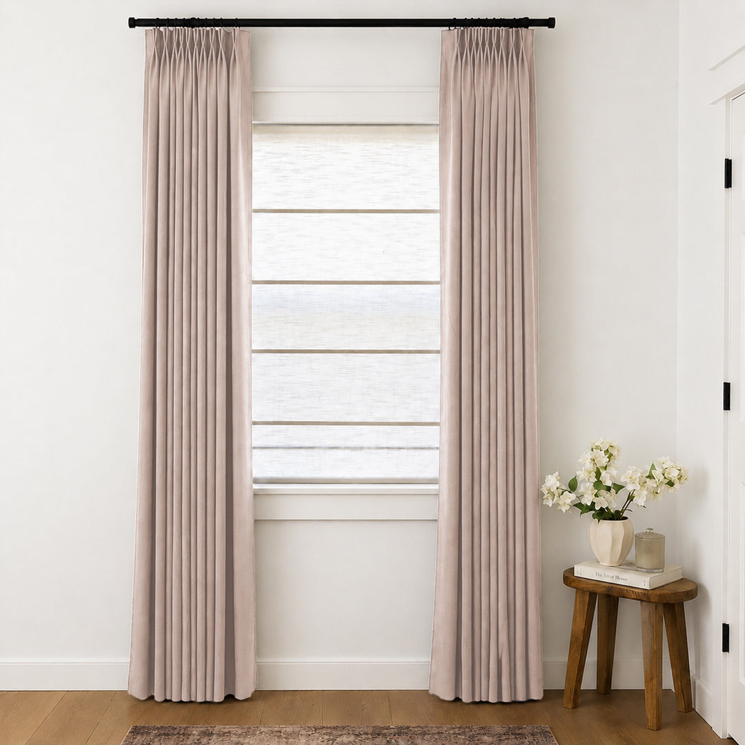 Lily Linen Curtains & Drapes Pleated