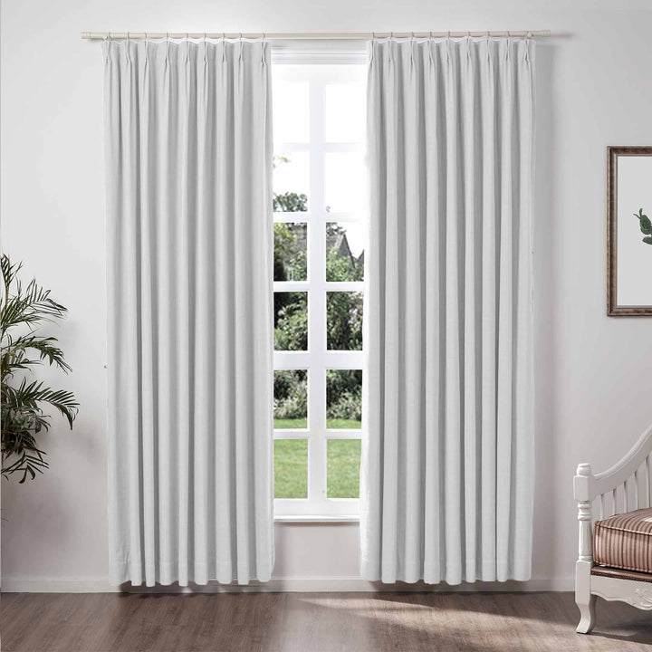 Lily Linen Curtains & Drapes Pleated