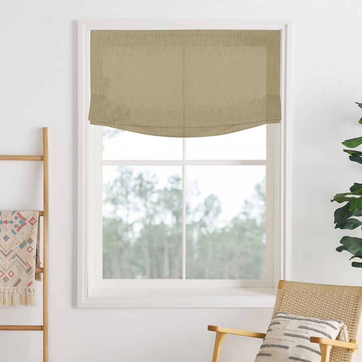 Lily Linen Roman Shades & Blinds | Relaxed
