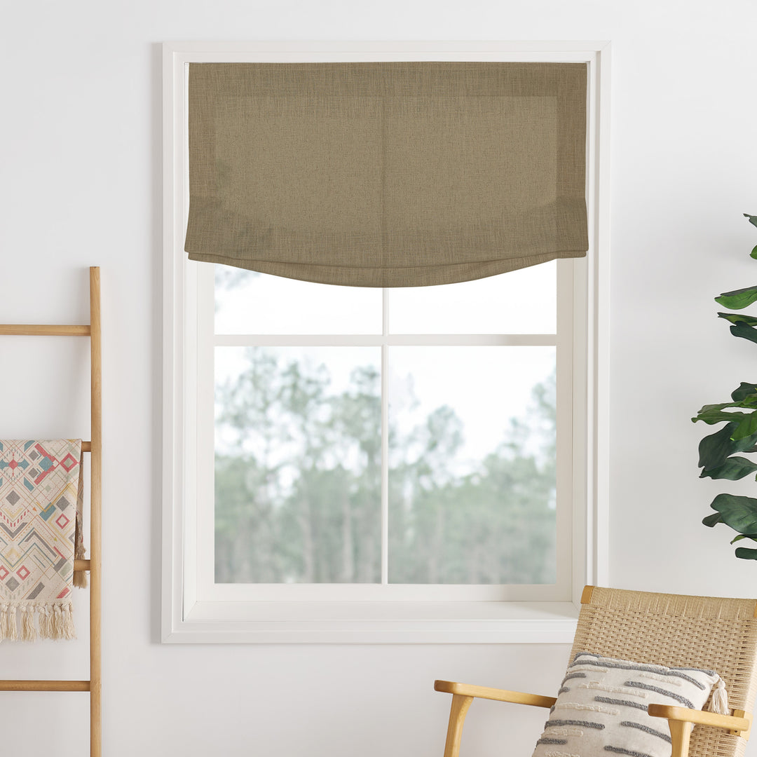 Lily Linen Roman Shades & Blinds | Relaxed