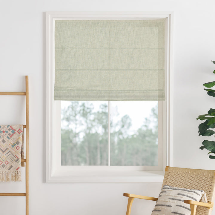 Lily Linen Roman Shades & Blinds | Plain Fold