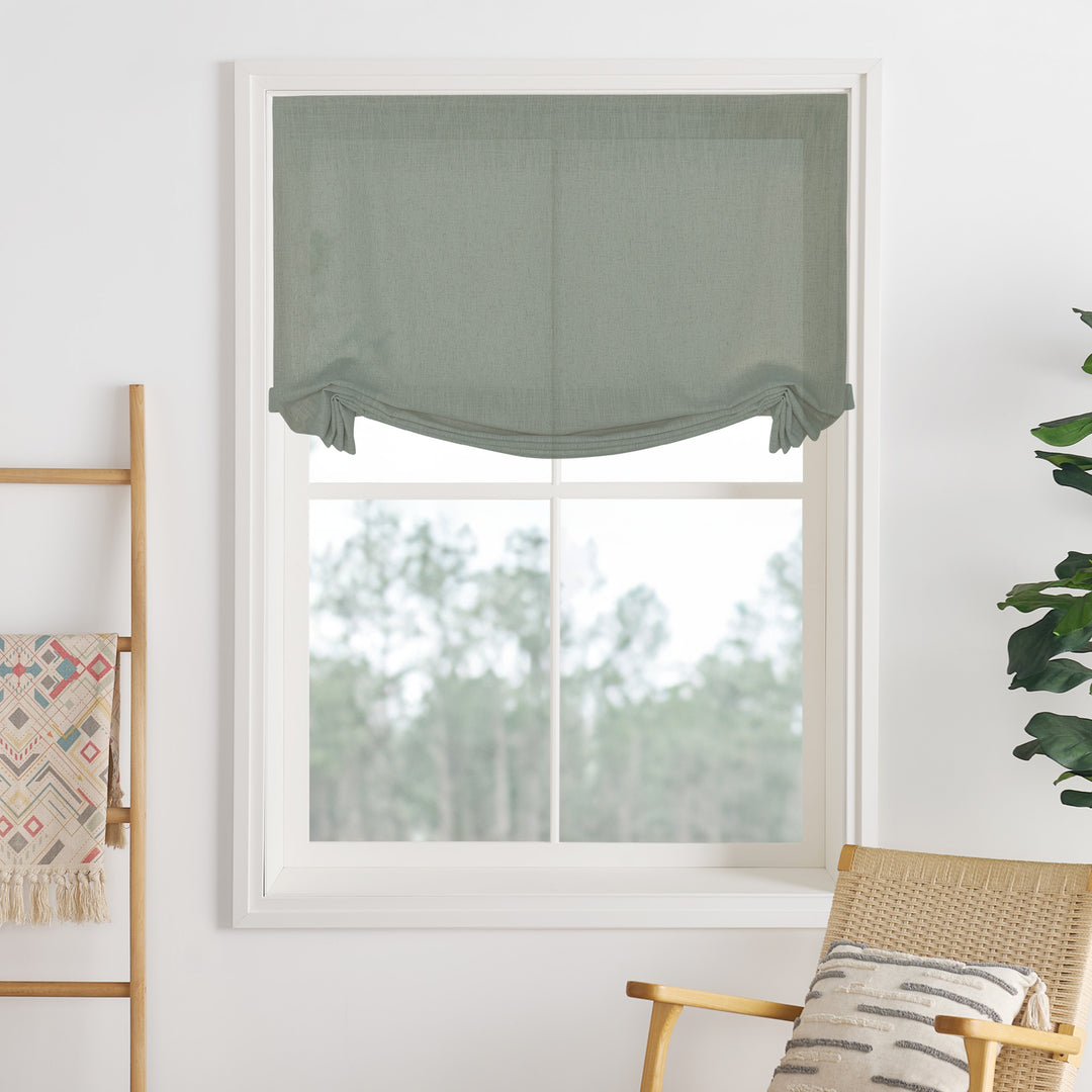 Lily Linen Roman Shades & Blinds | Swag