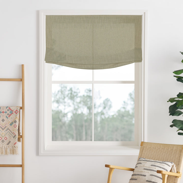 Lily Linen Roman Shades & Blinds | Relaxed