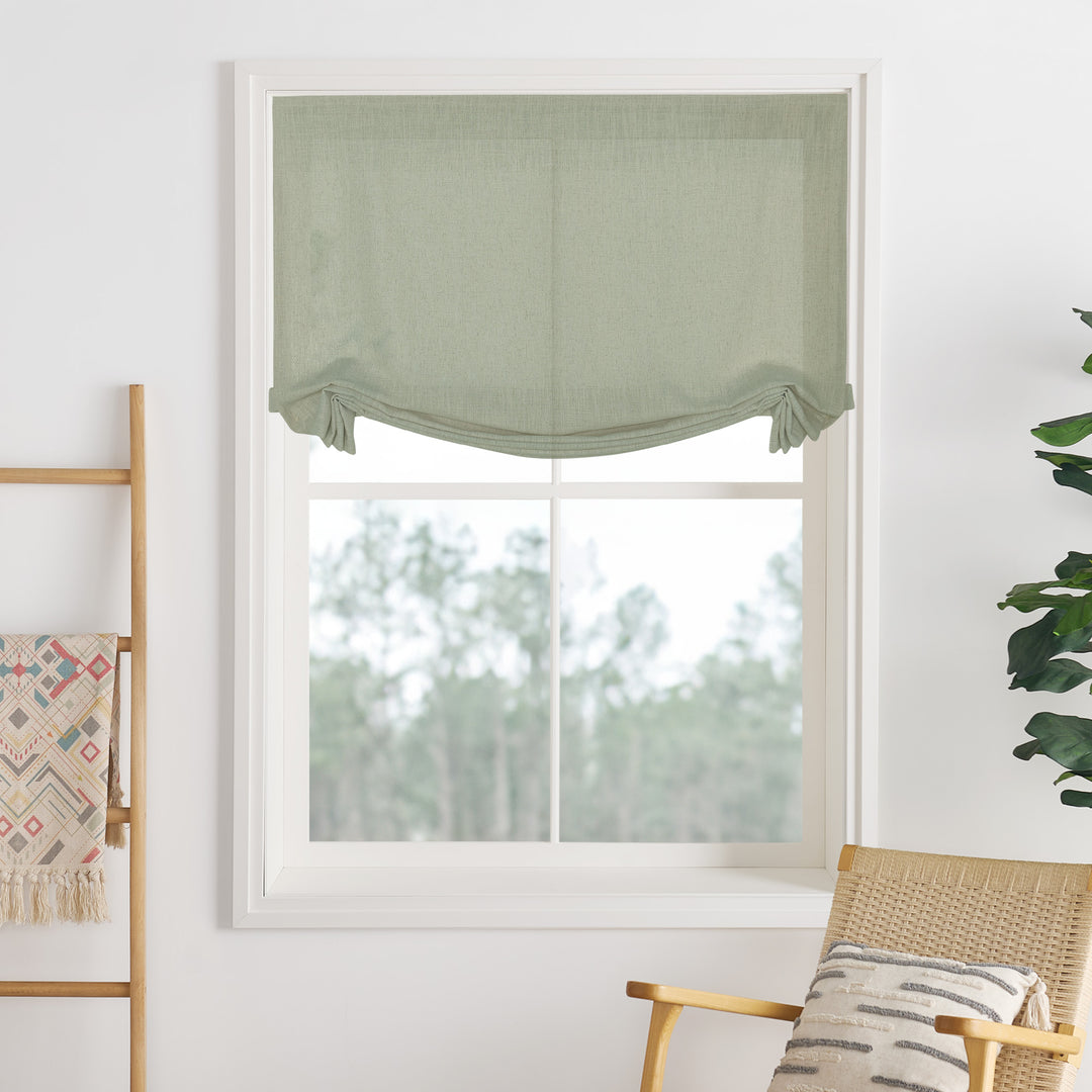 Lily Linen Roman Shades & Blinds | Swag